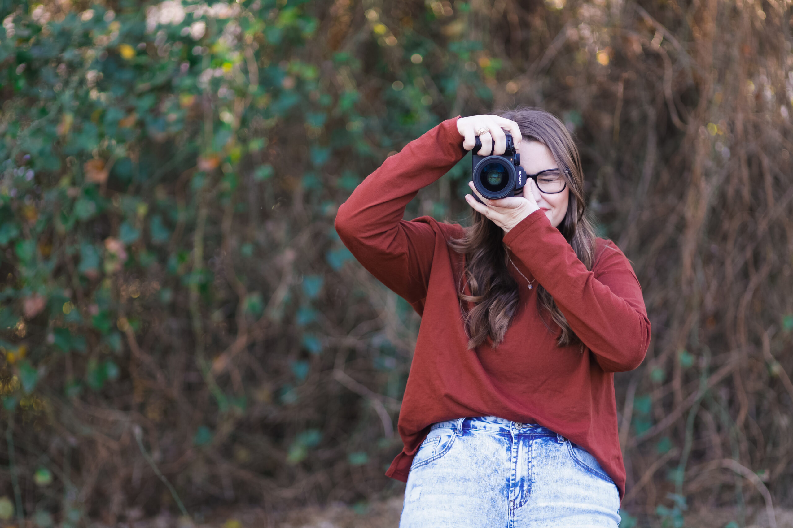 Brooke Blackshear holding a camera